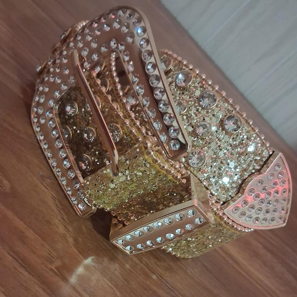 Gold Rhinestone Belt - Picture 1 of 3